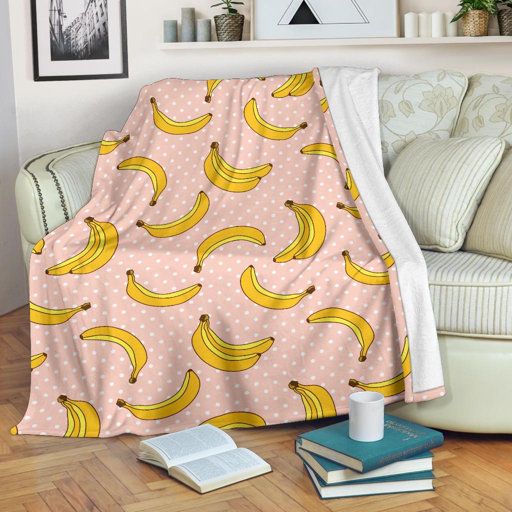 Banana Pattern Print Design BA06 Fleece Blankete