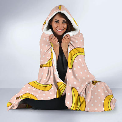 Banana Pattern Print Design BA06 Hooded Blanket-JORJUNE.COM