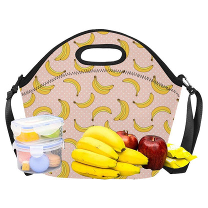 Banana Pattern Print Design BA06 Neoprene Lunch Bag-JorJune