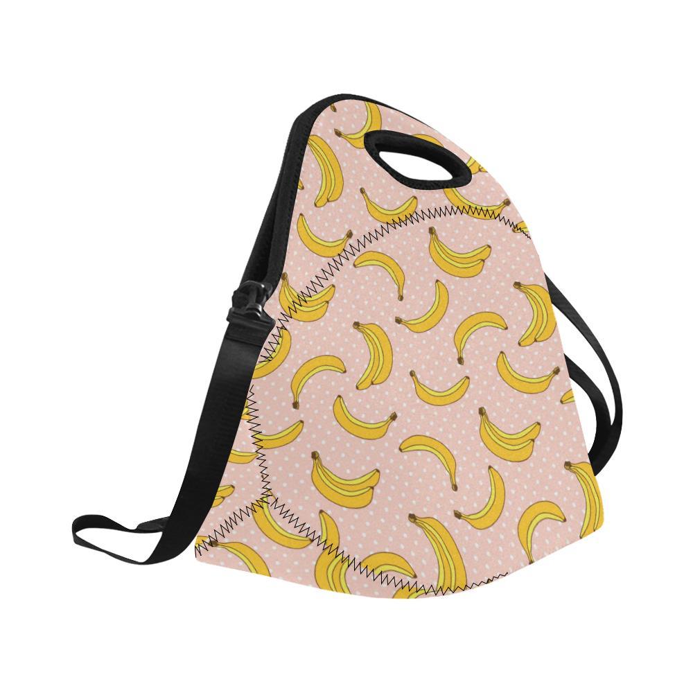 Banana Pattern Print Design BA06 Neoprene Lunch Bag-JorJune
