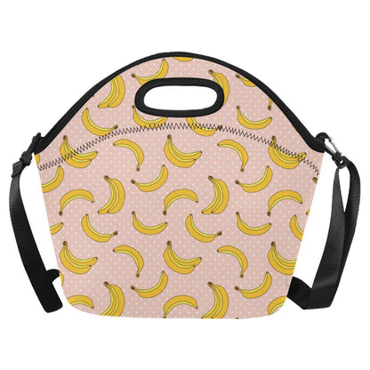 Banana Pattern Print Design BA06 Neoprene Lunch Bag-JorJune