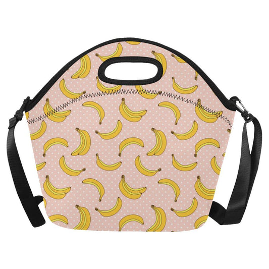 Banana Pattern Print Design BA06 Neoprene Lunch Bag-JorJune