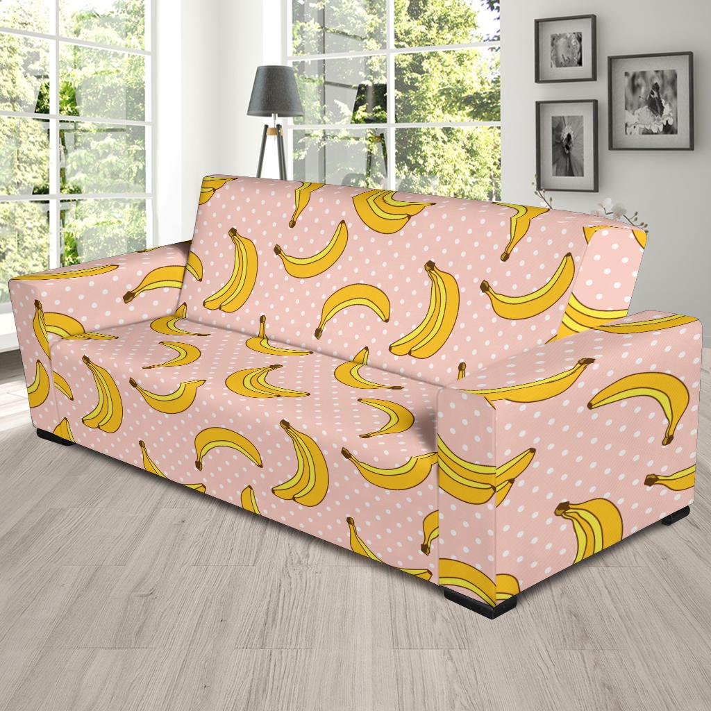 Banana Pattern Print Design BA06 Sofa Slipcover-JORJUNE.COM