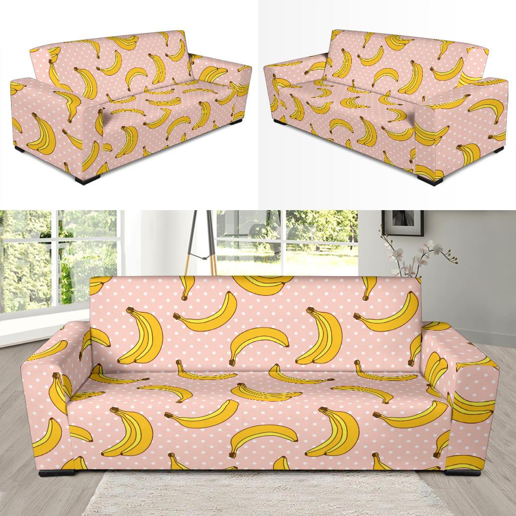 Banana Pattern Print Design BA06 Sofa Slipcover-JORJUNE.COM