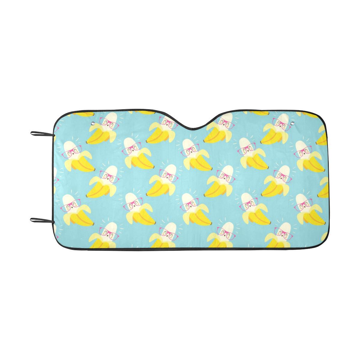 Banana Pattern Print Design BA07 Car Sun Shade-JorJune