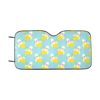 Banana Pattern Print Design BA07 Car Sun Shade-JorJune