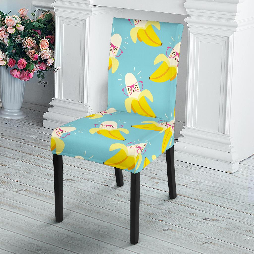 Banana Pattern Print Design BA07 Dining Chair Slipcover-JORJUNE.COM