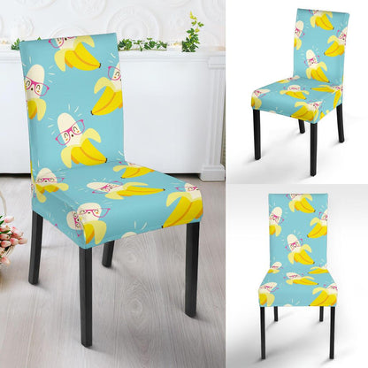 Banana Pattern Print Design BA07 Dining Chair Slipcover-JORJUNE.COM