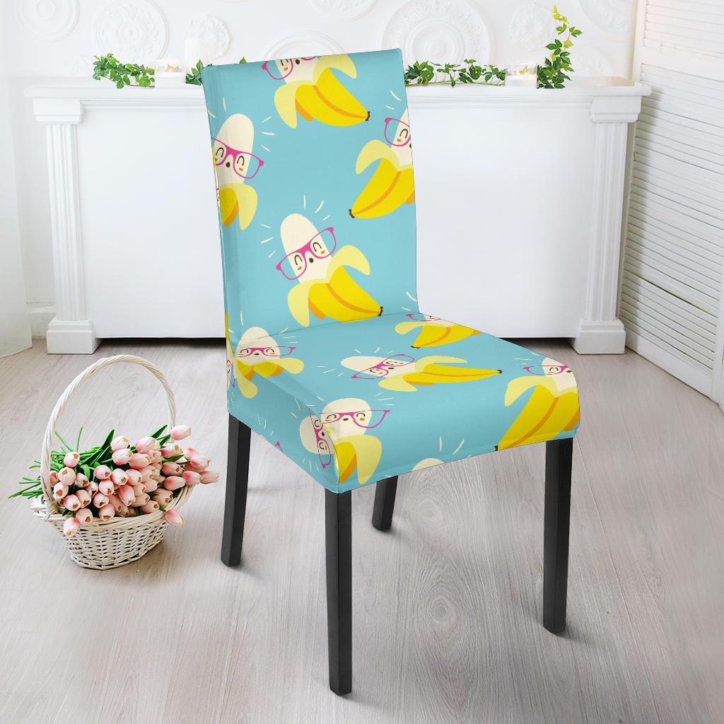 Banana Pattern Print Design BA07 Dining Chair Slipcover-JORJUNE.COM