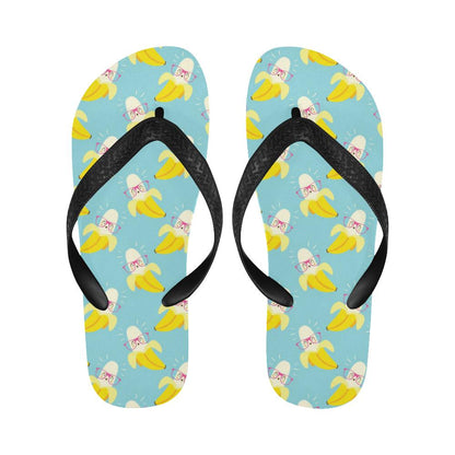 Banana Pattern Print Design BA07 Flip Flops-JorJune