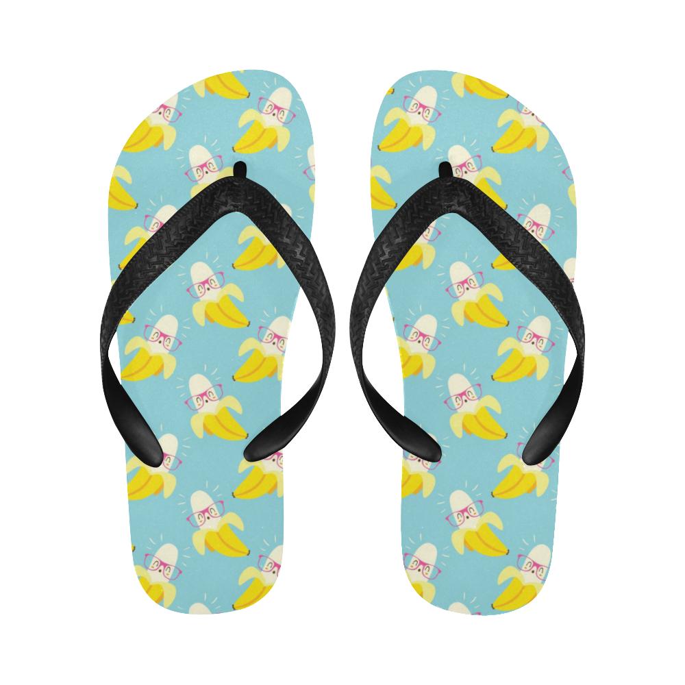 Banana Pattern Print Design BA07 Flip Flops-JorJune