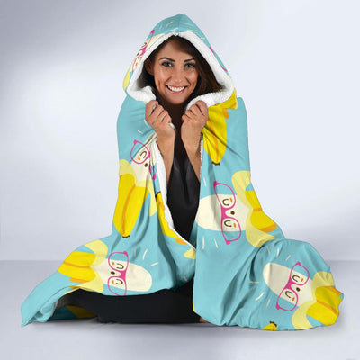 Banana Pattern Print Design BA07 Hooded Blanket-JORJUNE.COM