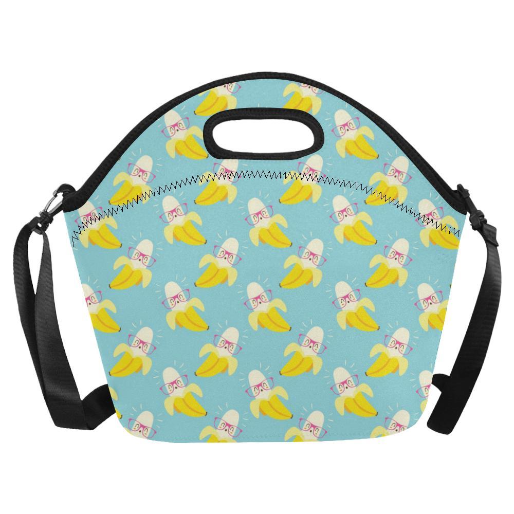 Banana Pattern Print Design BA07 Neoprene Lunch Bag-JorJune
