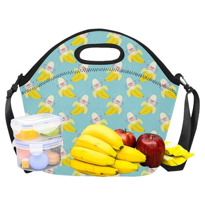Banana Pattern Print Design BA07 Neoprene Lunch Bag-JorJune