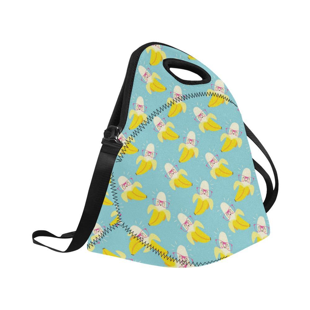 Banana Pattern Print Design BA07 Neoprene Lunch Bag-JorJune