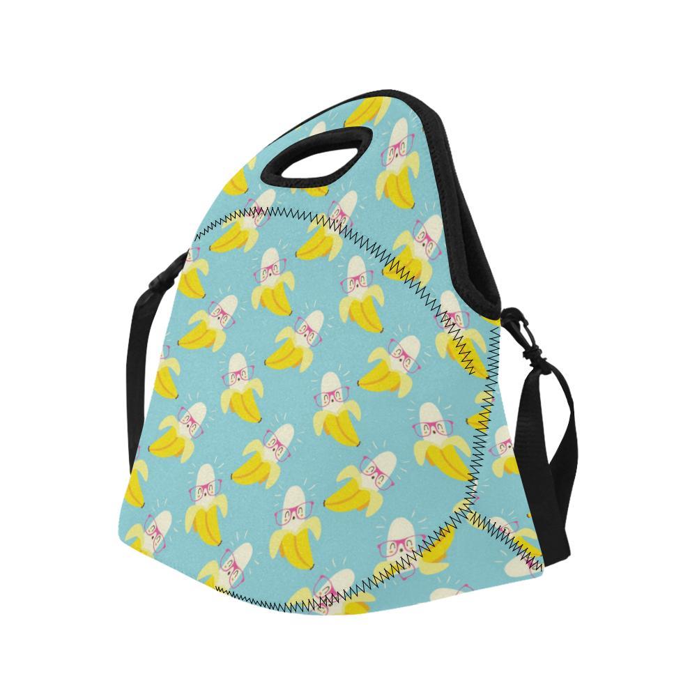 Banana Pattern Print Design BA07 Neoprene Lunch Bag-JorJune