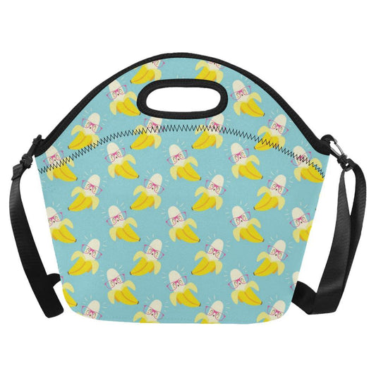 Banana Pattern Print Design BA07 Neoprene Lunch Bag-JorJune
