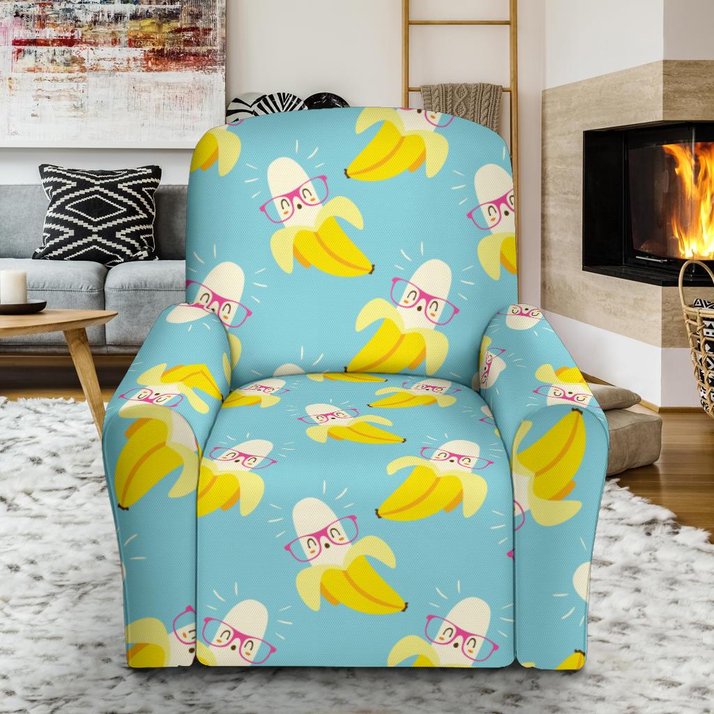Banana Pattern Print Design BA07 Recliner Slipcover-JORJUNE.COM
