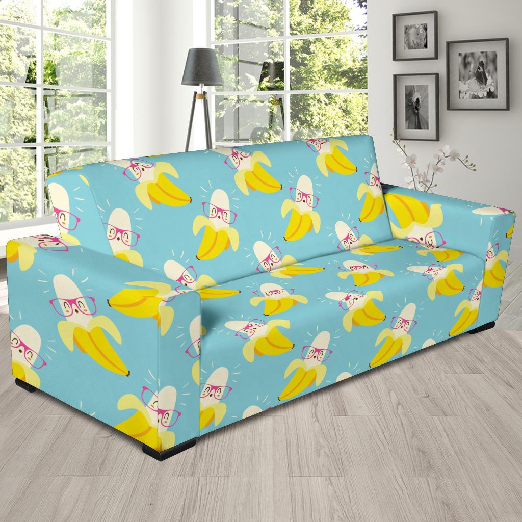 Banana Pattern Print Design BA07 Sofa Slipcover-JORJUNE.COM
