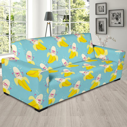 Banana Pattern Print Design BA07 Sofa Slipcover-JORJUNE.COM
