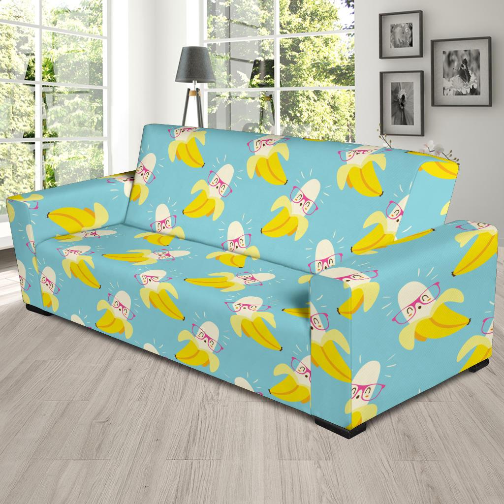 Banana Pattern Print Design BA07 Sofa Slipcover-JORJUNE.COM
