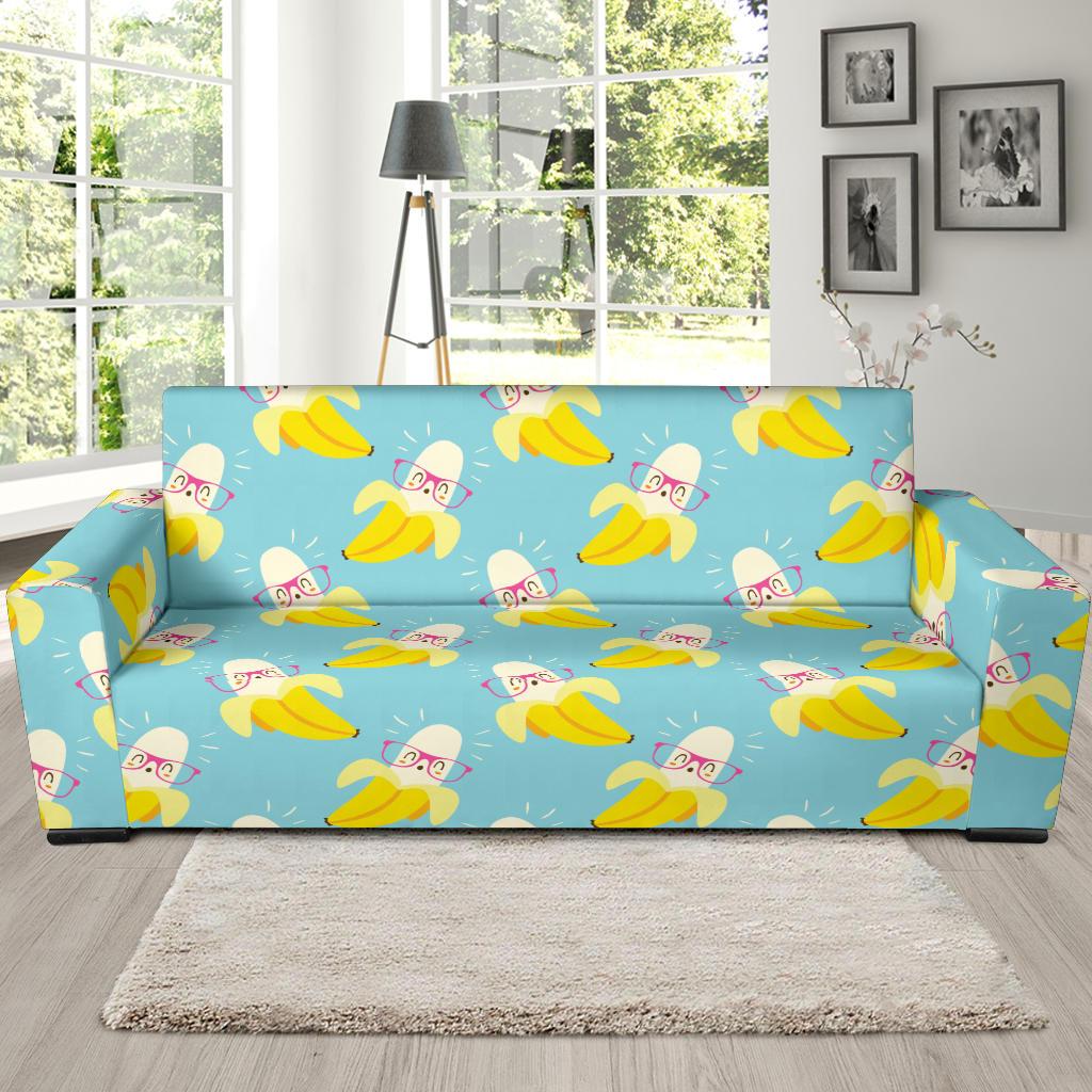 Banana Pattern Print Design BA07 Sofa Slipcover-JORJUNE.COM