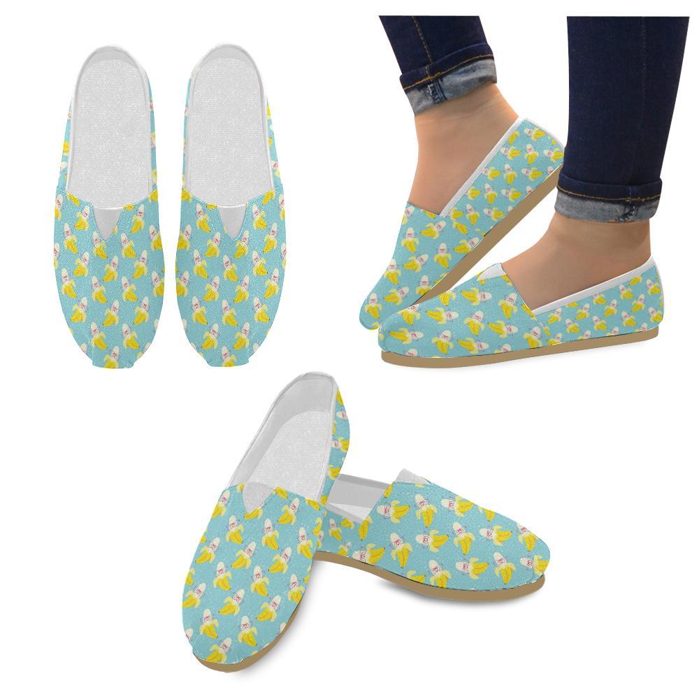 Banana Pattern Print Design BA07 Women Casual Shoes-JorJune.com