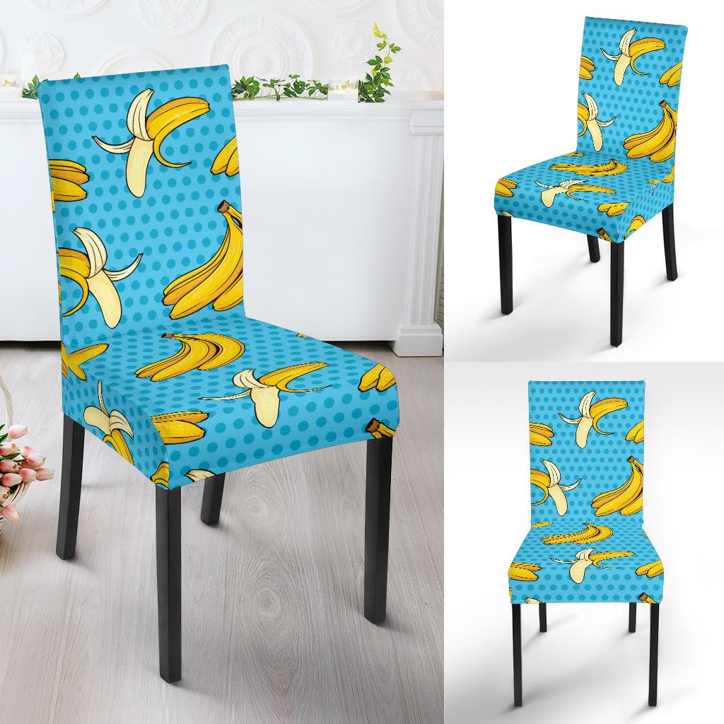 Banana Pattern Print Design BA08 Dining Chair Slipcover-JORJUNE.COM