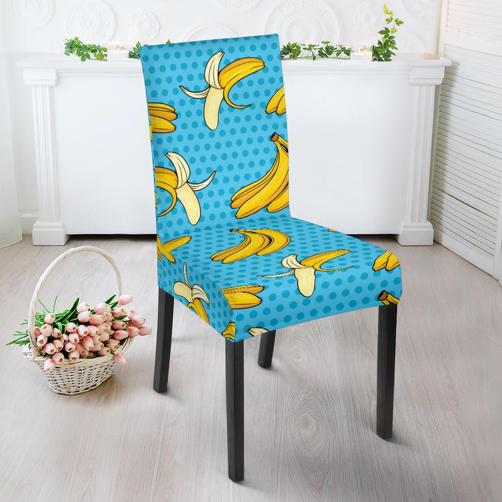 Banana Pattern Print Design BA08 Dining Chair Slipcover-JORJUNE.COM