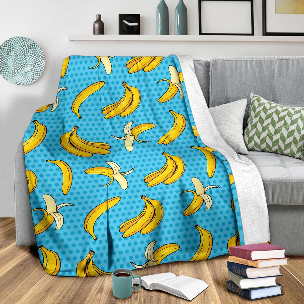 Banana Pattern Print Design BA08 Fleece Blankete