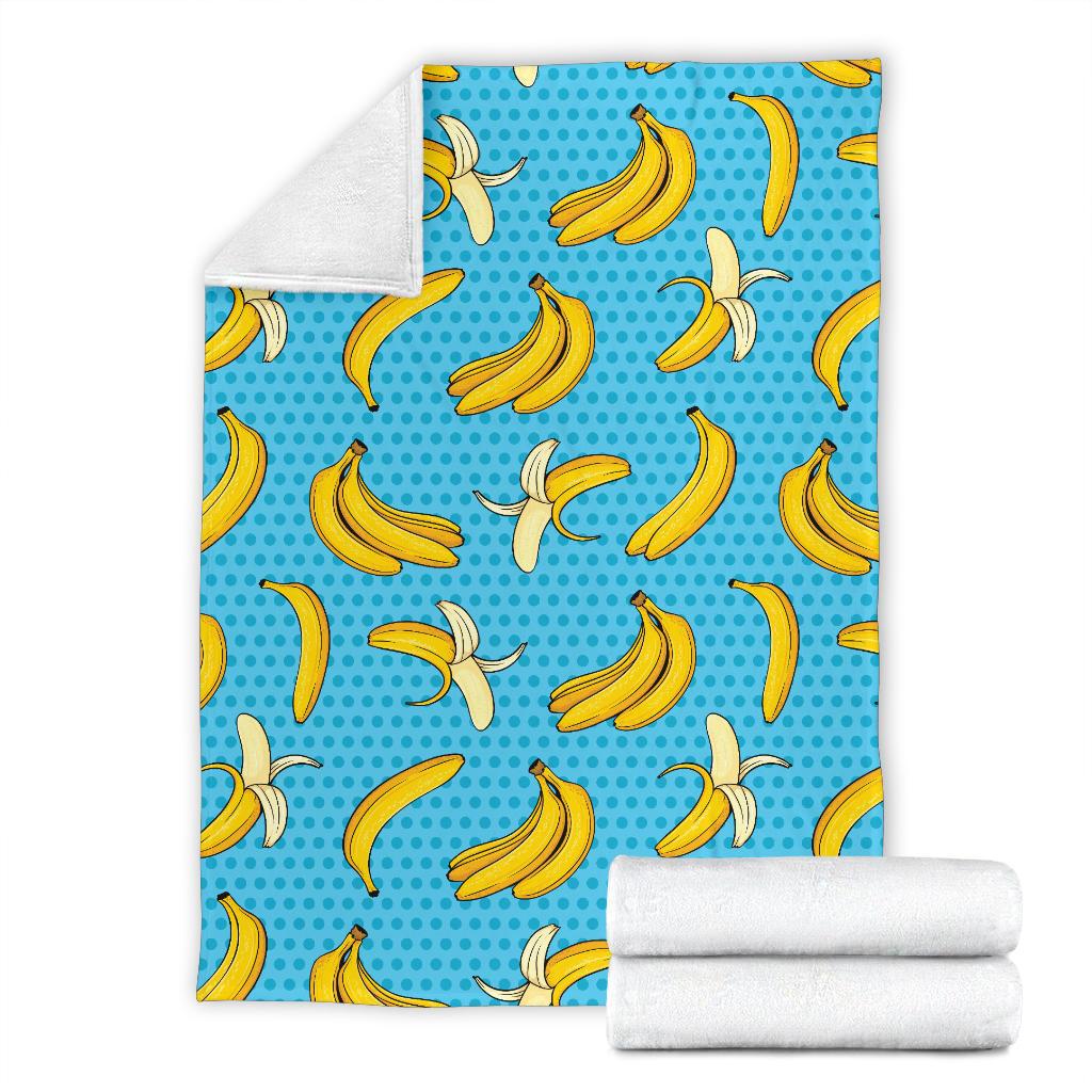 Banana Pattern Print Design BA08 Fleece Blankete