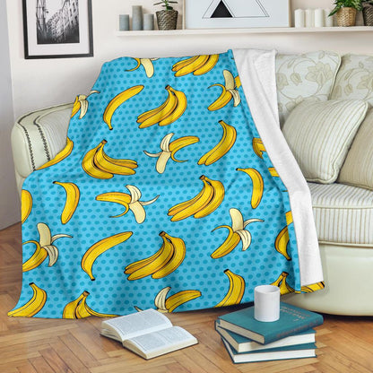 Banana Pattern Print Design BA08 Fleece Blankete