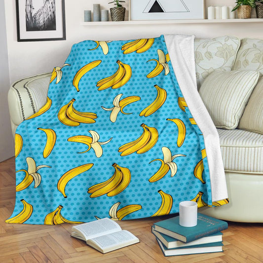 Banana Pattern Print Design BA08 Fleece Blankete