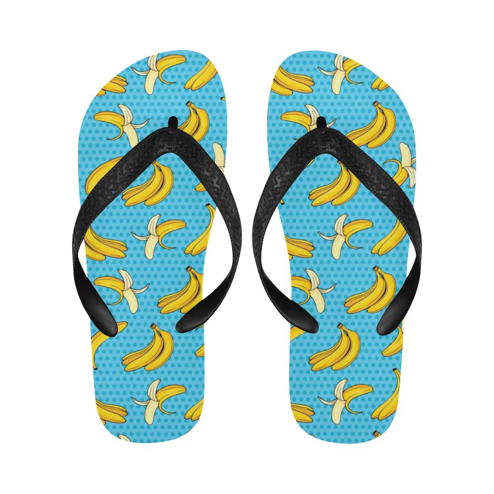 Banana Pattern Print Design BA08 Flip Flops-JorJune