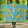 Banana Pattern Print Design BA08 Hooded Blanket-JORJUNE.COM