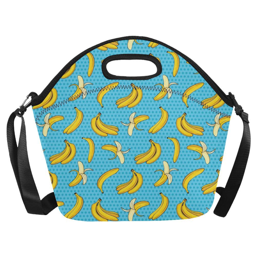 Banana Pattern Print Design BA08 Neoprene Lunch Bag-JorJune