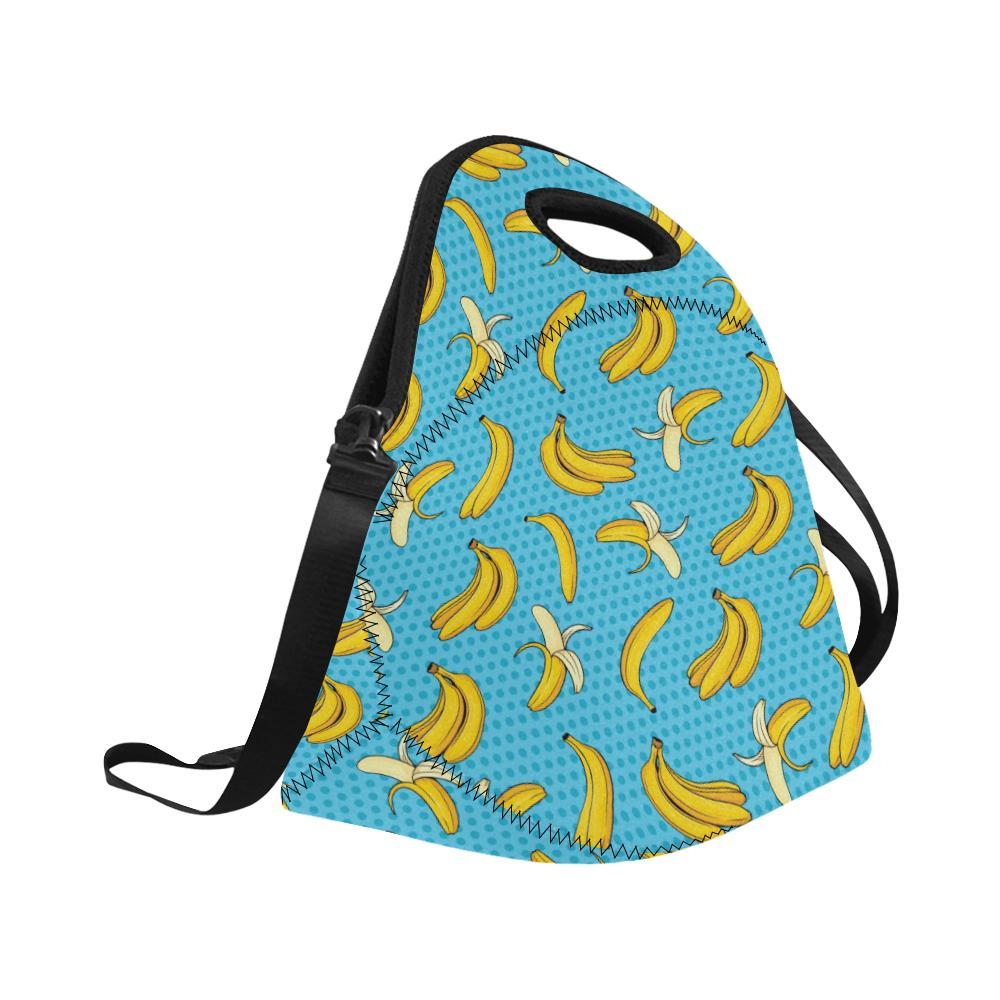 Banana Pattern Print Design BA08 Neoprene Lunch Bag-JorJune