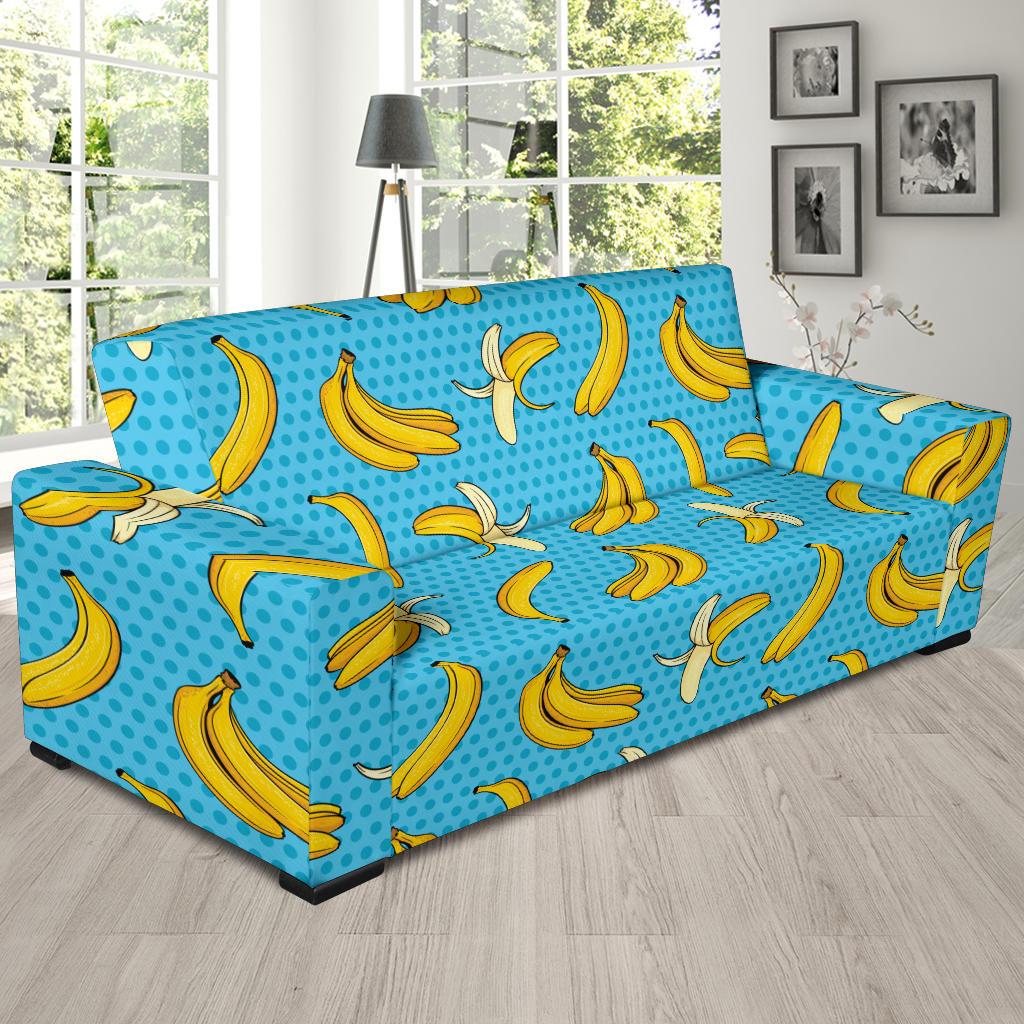 Banana Pattern Print Design BA08 Sofa Slipcover-JORJUNE.COM