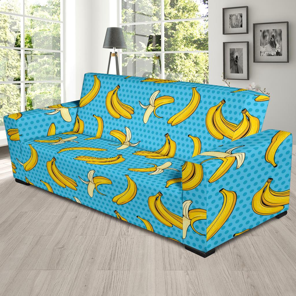 Banana Pattern Print Design BA08 Sofa Slipcover-JORJUNE.COM