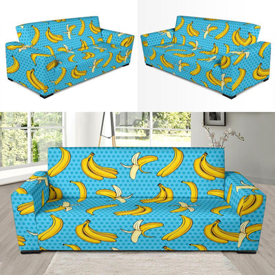 Banana Pattern Print Design BA08 Sofa Slipcover-JORJUNE.COM
