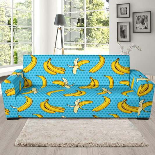 Banana Pattern Print Design BA08 Sofa Slipcover-JORJUNE.COM