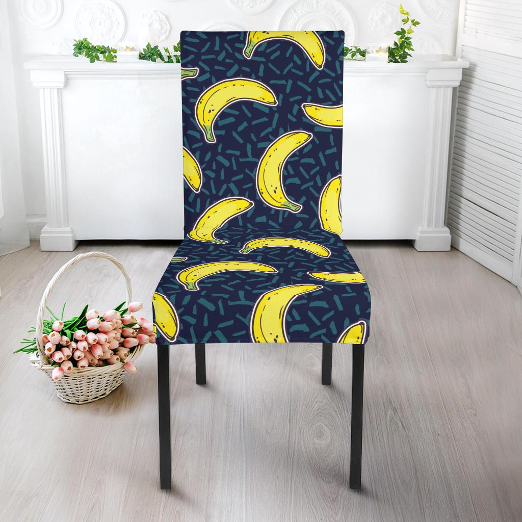 Banana Pattern Print Design BA09 Dining Chair Slipcover-JORJUNE.COM