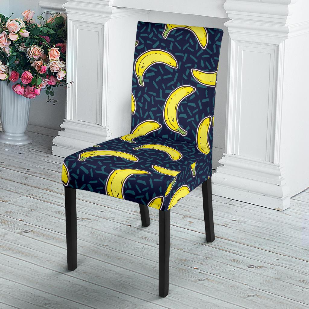 Banana Pattern Print Design BA09 Dining Chair Slipcover-JORJUNE.COM