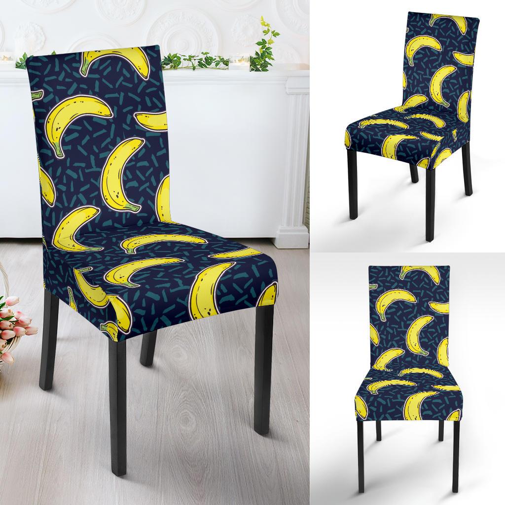Banana Pattern Print Design BA09 Dining Chair Slipcover-JORJUNE.COM