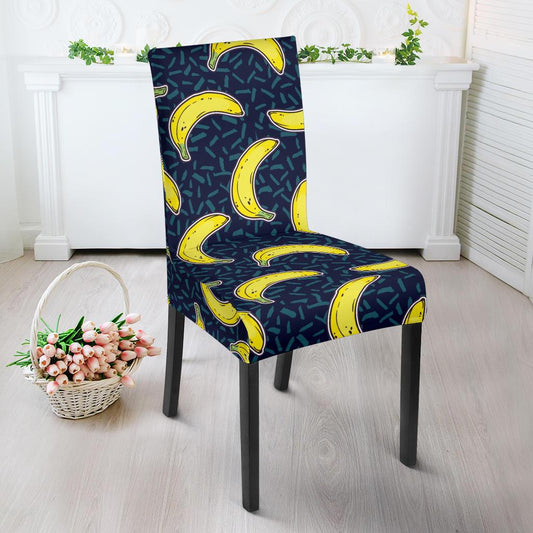 Banana Pattern Print Design BA09 Dining Chair Slipcover-JORJUNE.COM