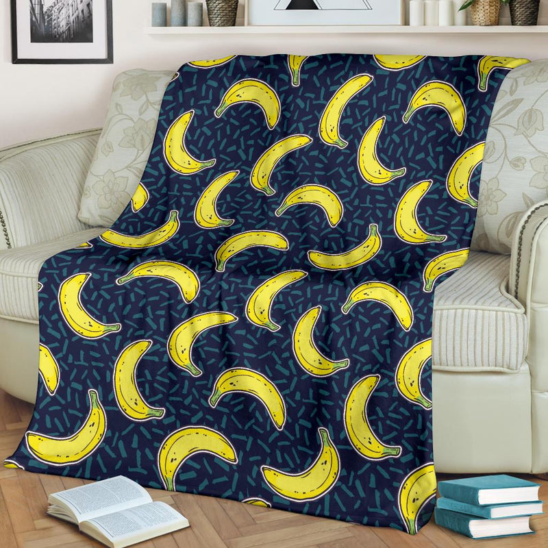 Banana Pattern Print Design BA09 Fleece Blankete