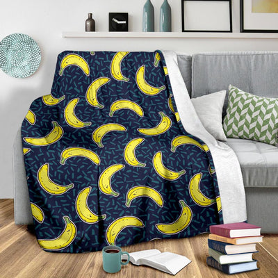 Banana Pattern Print Design BA09 Fleece Blankete