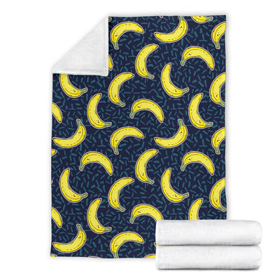 Banana Pattern Print Design BA09 Fleece Blankete