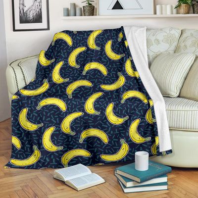 Banana Pattern Print Design BA09 Fleece Blankete