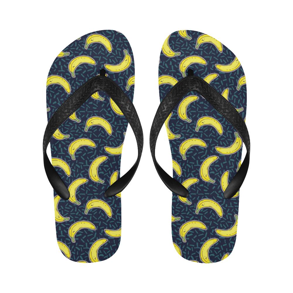 Banana Pattern Print Design BA09 Flip Flops-JorJune